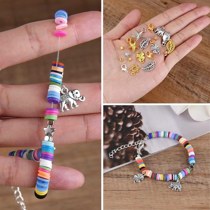 Set creativ cu mărgele lut 6mm, 24 culori, DIY copii, Livrare Gratuita