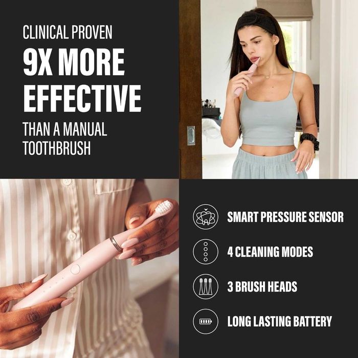 Електрическа четка за зъби Blush Pink Sonic Pro, розова