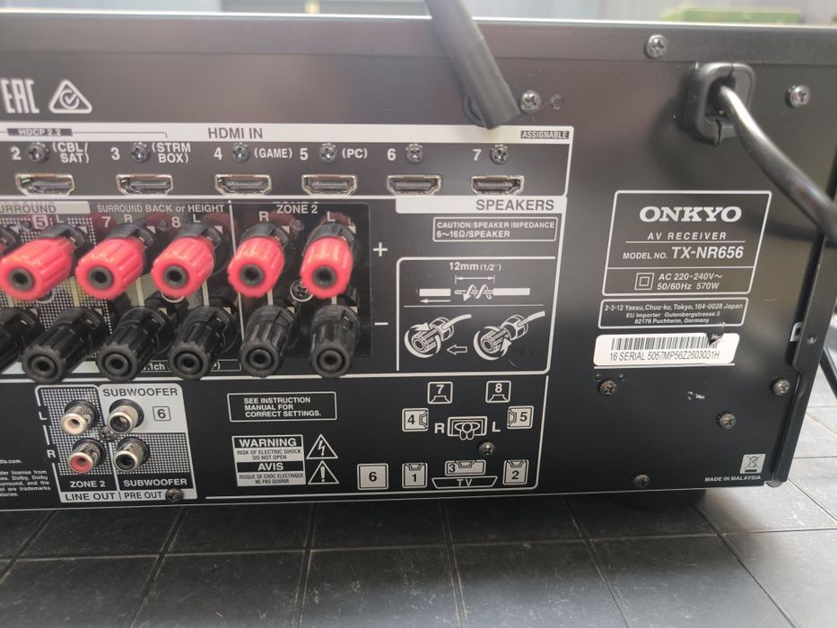 Onkyo tx nr 656 DOLBY ATMOS