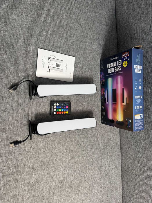 Vibrant LED Light Bars RGB – 2 нови броя, USB, за гейминг и декорация