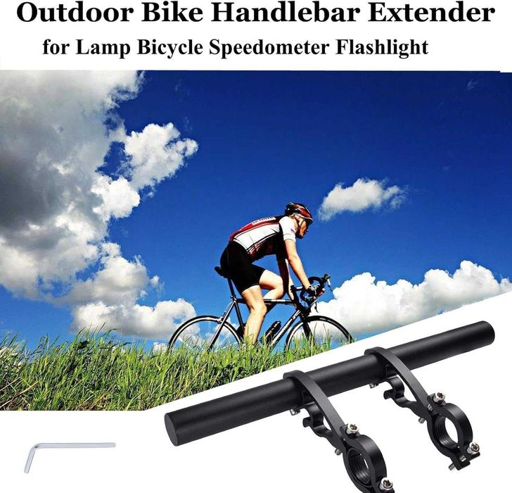 Extensie ghidon bicicleta sau trotineta 20 cm 2 prinderi & cheie Allen