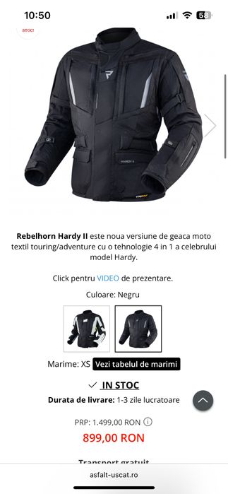 Costum Moto Rebelhorn geaca si pantaloni marimea M