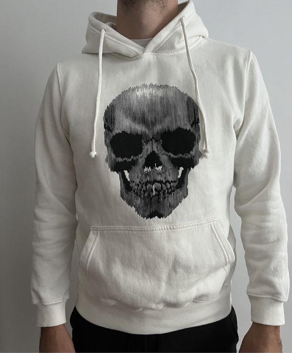 Pulover alb Pull & Bear, S