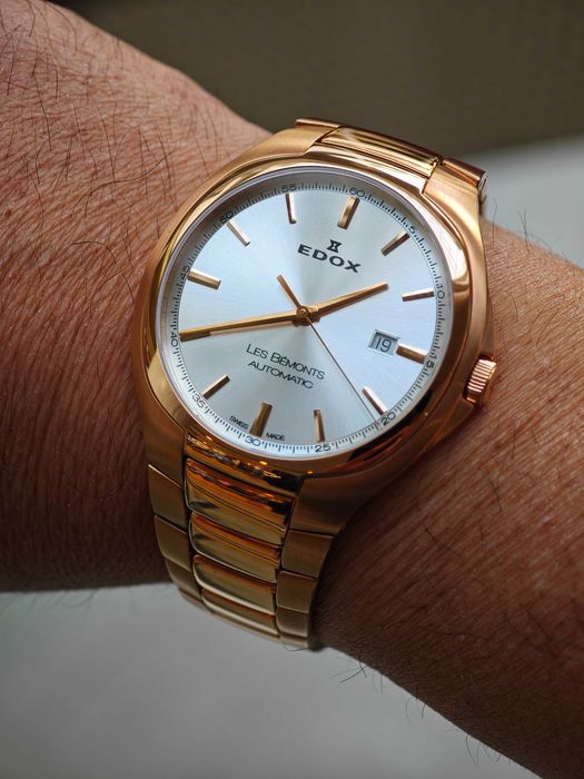 БАРТЕР EDOX Les Bemonts Ultra Slim Automatic Rose Gold