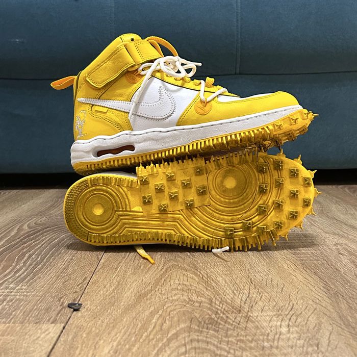 Nike x Off-White Air Force 1 Mid «Varsity Maize» — Размер 42 (EU)