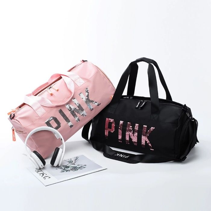 Спортен сак Pink, gym bag, travel bag, чанта за фитнес
