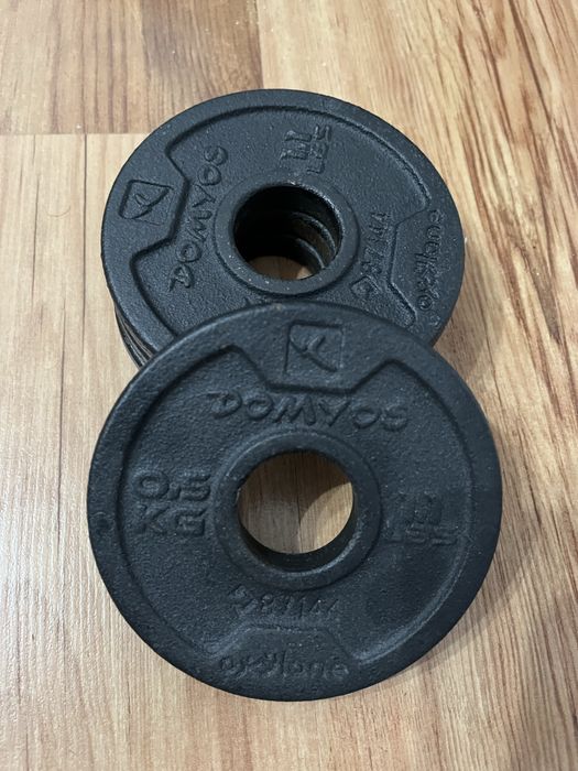 Set FITNESS - Bancă HAMMER + discuri fontă 48kg + bare