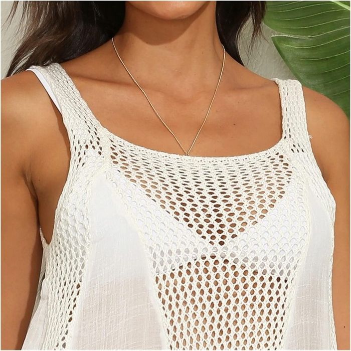 Плажна туника -рокля на една кука