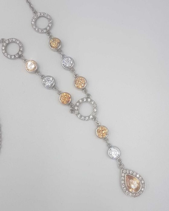 Superb colier din argint si zirconii