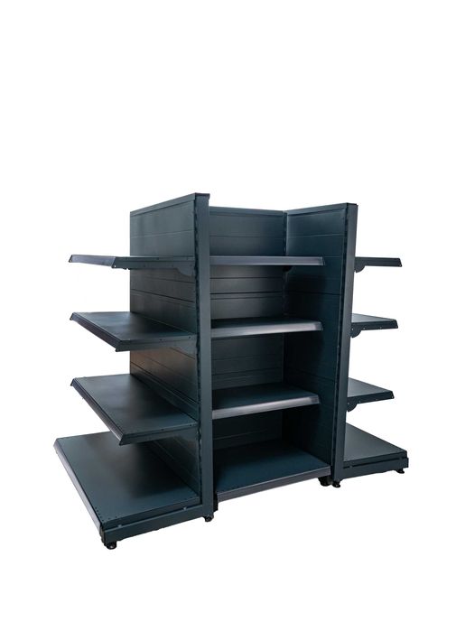 Островни стелажи за магазин в тъмно сив мат - Еко Лайн/НОВИ/ПРОМОЦИЯ