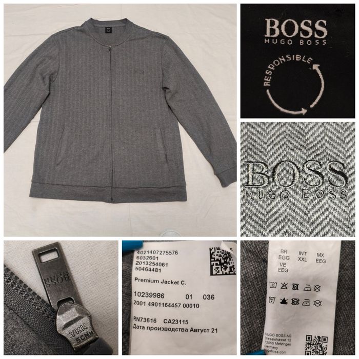 Jachetă Hugo Boss mărimea XXL bărbat hanorac fermoar cardigan pulover