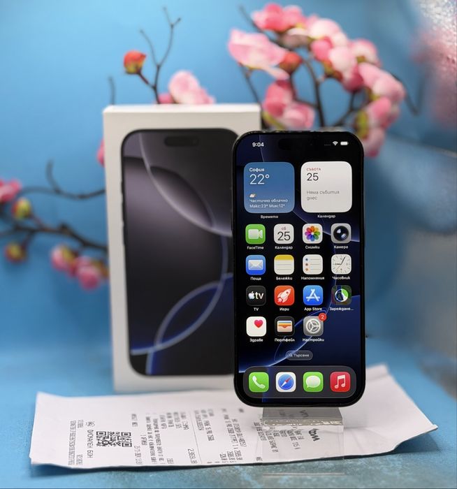 ГАРАНЦИОНЕН!!! Apple iPhone 16 Pro, 256GB, 5G, Black Titanium