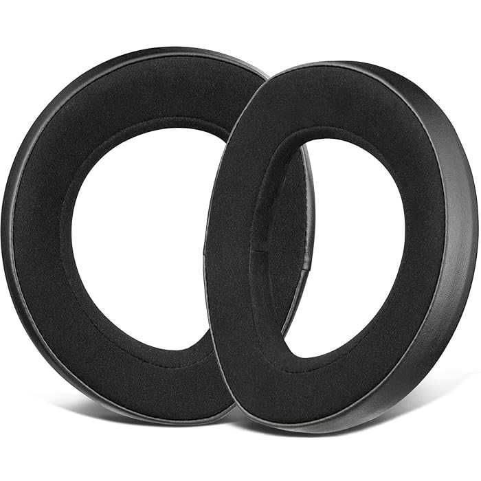 Set 2 bureti pentru casti Sennheiser HD820 Nanofibra, Piele naturala