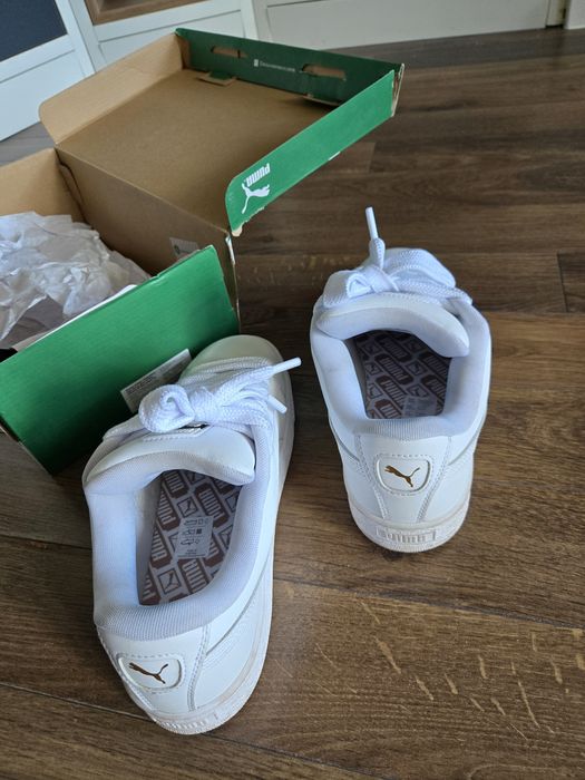 Бели кожени маратонки Puma размер 40.5