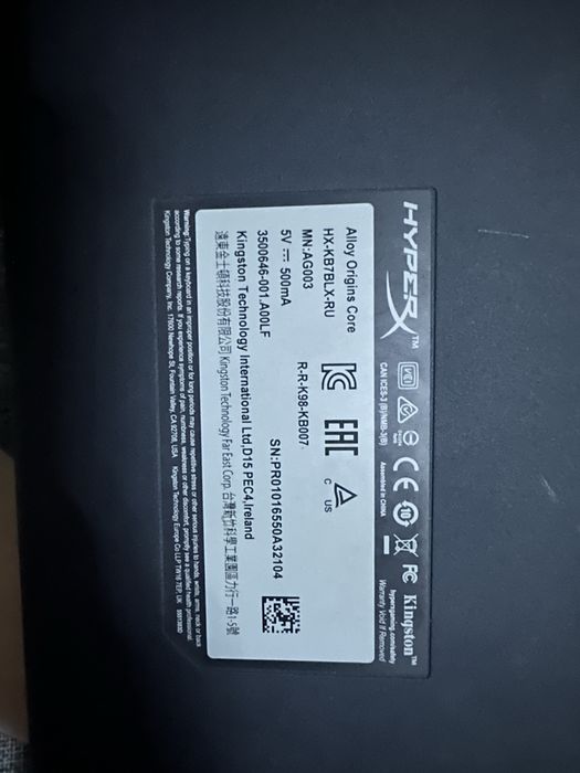 Клавиатура HyperX Alloy Origins Core