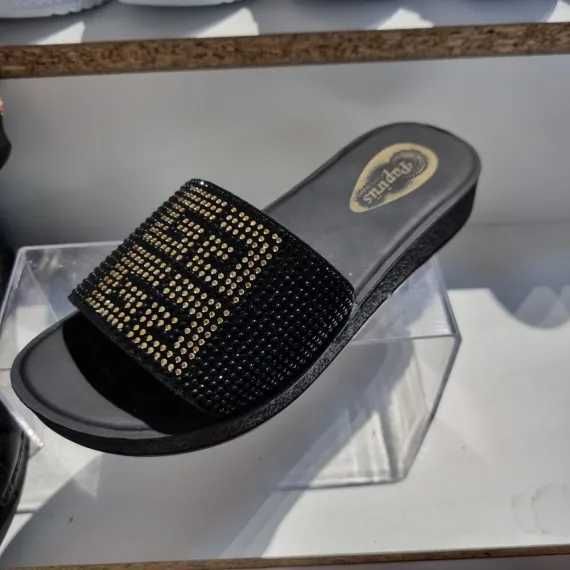 Дамски чехли с диаманти