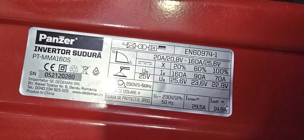Hope Amanet P6 Invertor Sudura Panzer