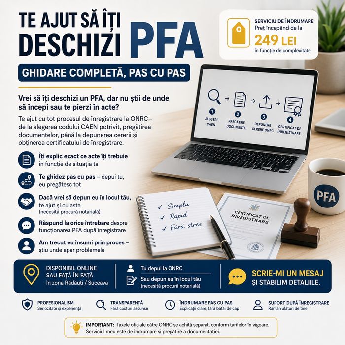 Te ajut să îți deschizi PFA – ghidare completă, pas cu pas