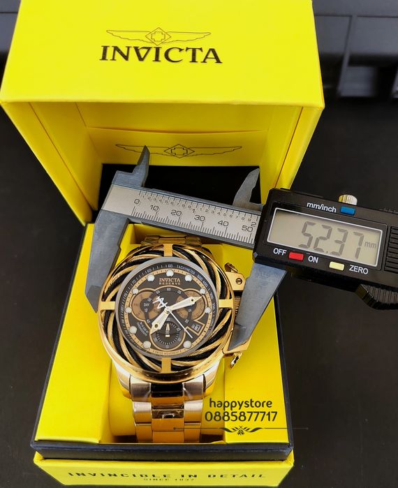 часовник INVICTA Reserve I-Force Chronograph Gold 52 mm, Инвикта нов