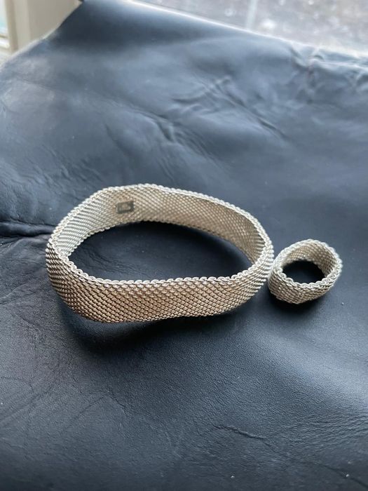 Set Bratara flexibila si inel Tiffani&Co din argint 925 model deosebi