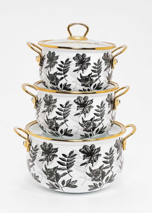 Homev Emal Kostryulkalar to'plami