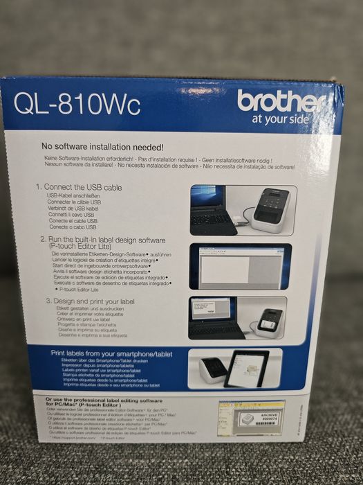 Brother QL-810Wc nou, sigilat, 750 lei – imprimantă etichete WiFi, rapidă, compactă