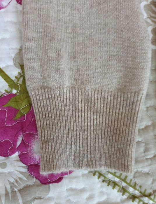 Cardigan bej crem nude lana casmir
