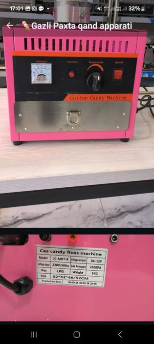 Gazli paxta qand apparat Professional Uskuna Ajoyib tanlov