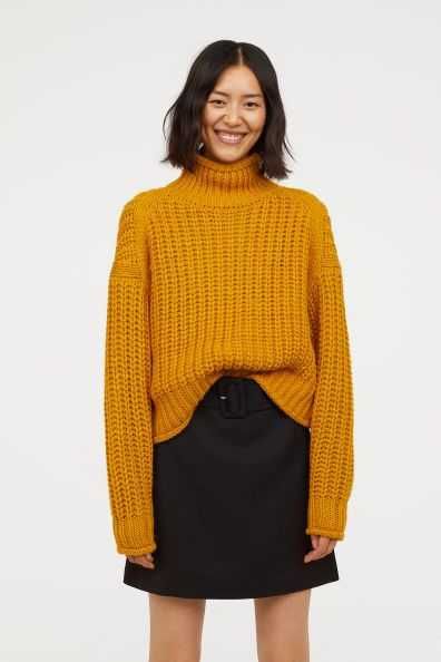 Разкошен дамски пуловер едра плетка H&M