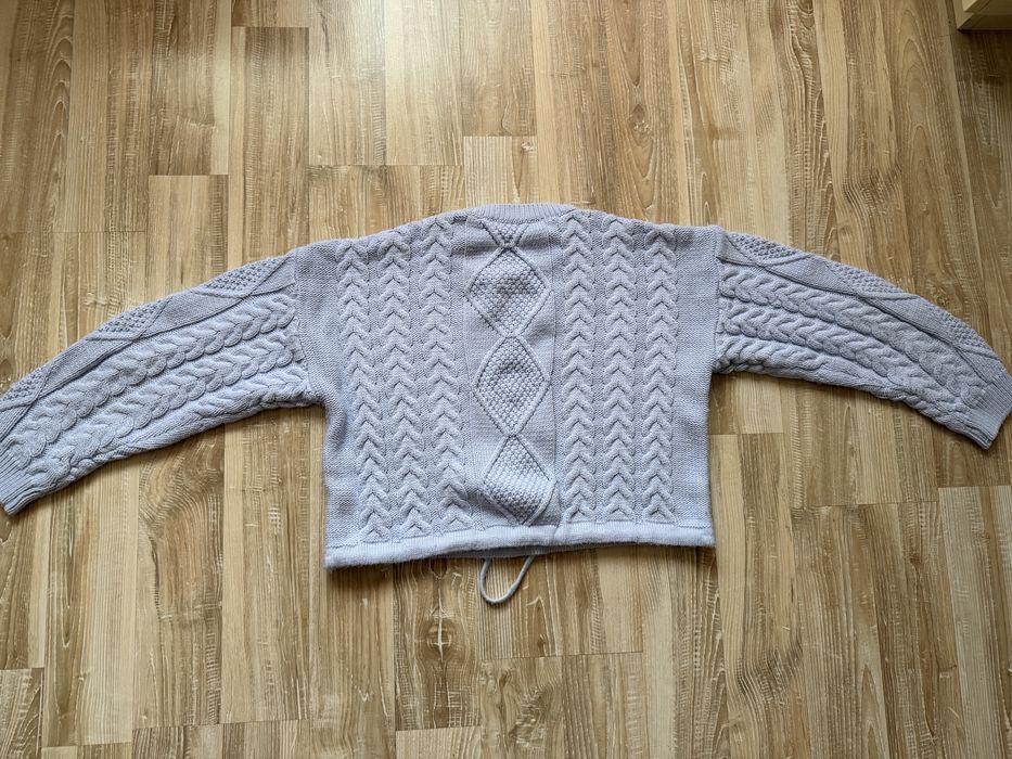 Дамски син пуловер