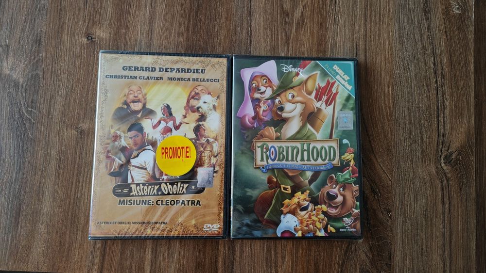 2 DVD-uri Disney Robin Hood şi Asterix & Obelix Mission Cleopatre