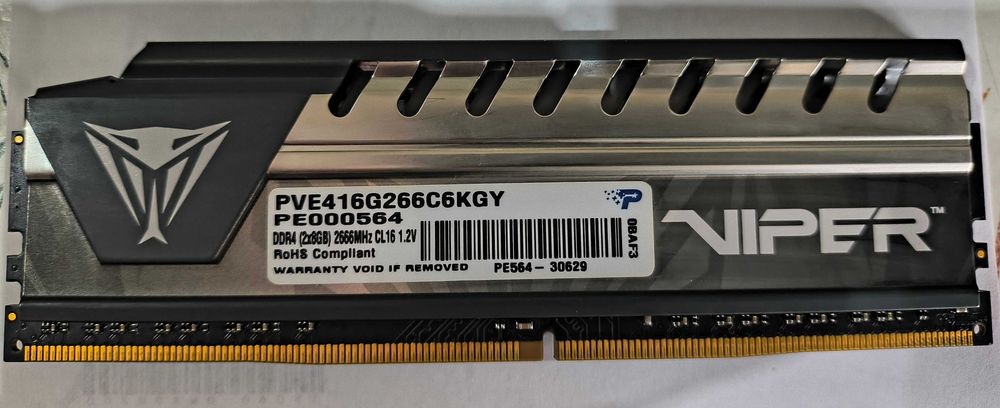 Memorie Patriot Viper Elite, DDR4, 16 GB, 2666MHz, CL16 PVE416G266C6KGY
