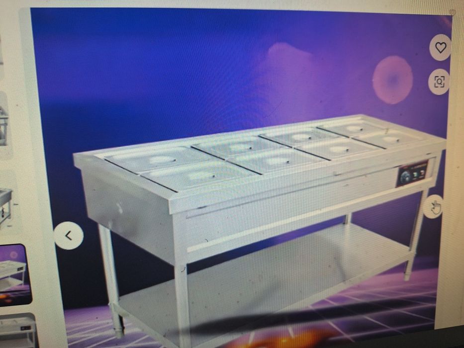 Бен Мари топла витрина с водна баня-чисто нова  3 модела