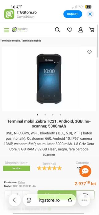 Zebra-TC21-HC,vand sau schimb !