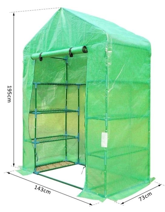 Sera pentru flori Outsunny 143x73x195 cm