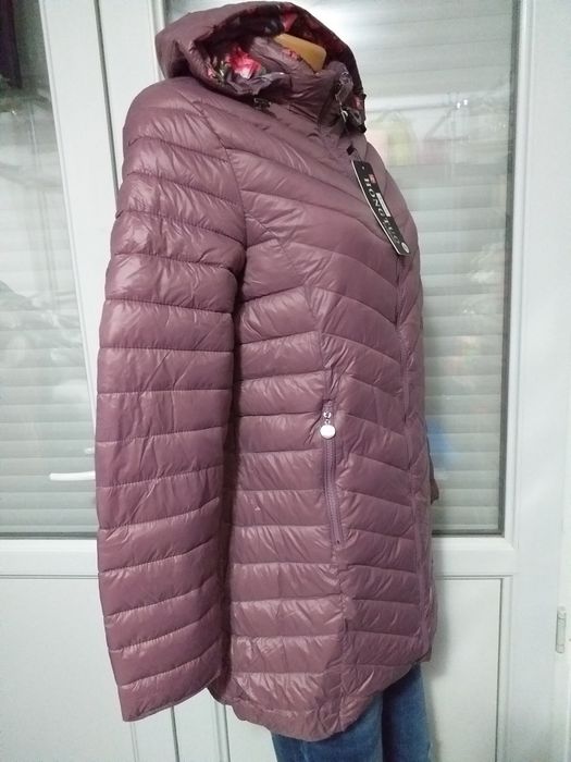 Geacă damă cu două fețe multicoloră și iubi.