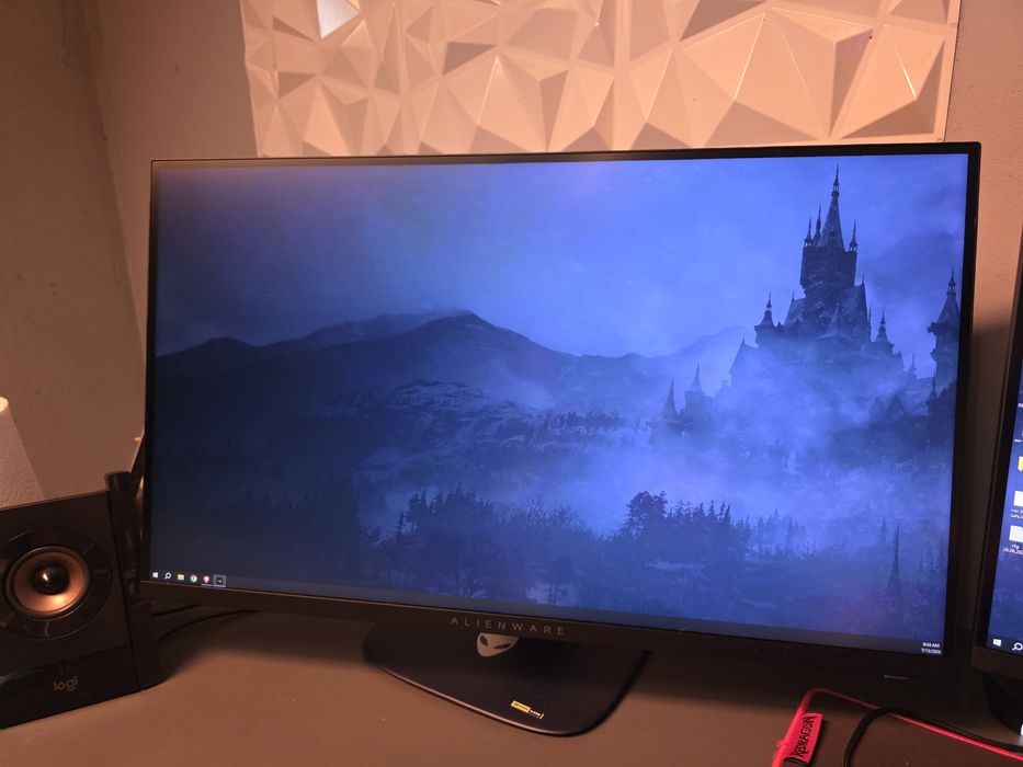 2 Monitoare LED Alienware Gaming AW2725DM 27 inch QHD IPS 1 ms 180 Hz HDR FreeSync & G-Sync Compatible