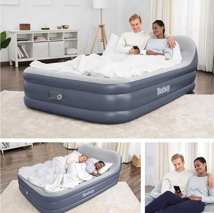 Надувной кроват-203 x 152 x 46(84) см Bestway-67923 Доставка бесплатно