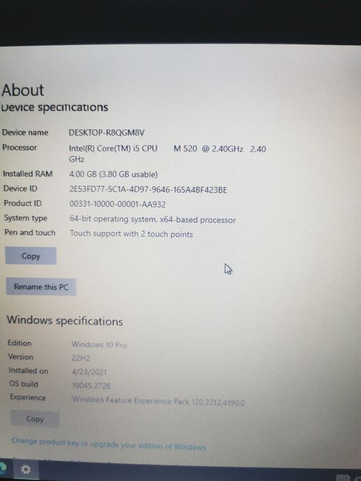 Lenovo ThinkPad T510 i5 / Windows 10 Pro / Бизнес лаптоп