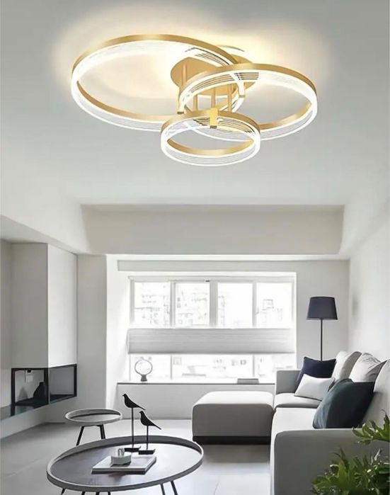 Златисти рингове, невисящи 3 броя 40,50,60 см с дистанционно