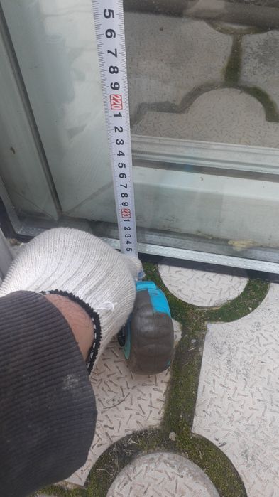 Витражное окно с дверью