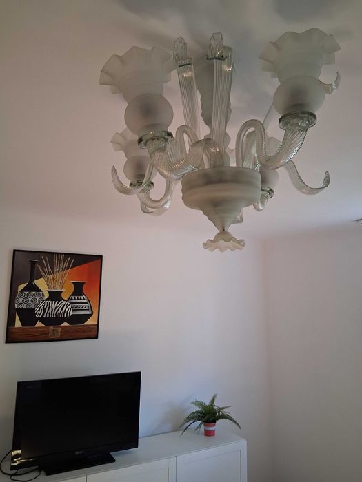 Lustră sticlă ,replică  venețiană