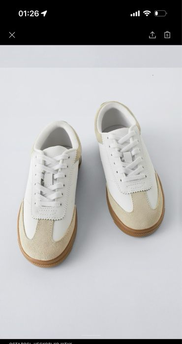 Кеды, кроссовки Zara натуральная кожа