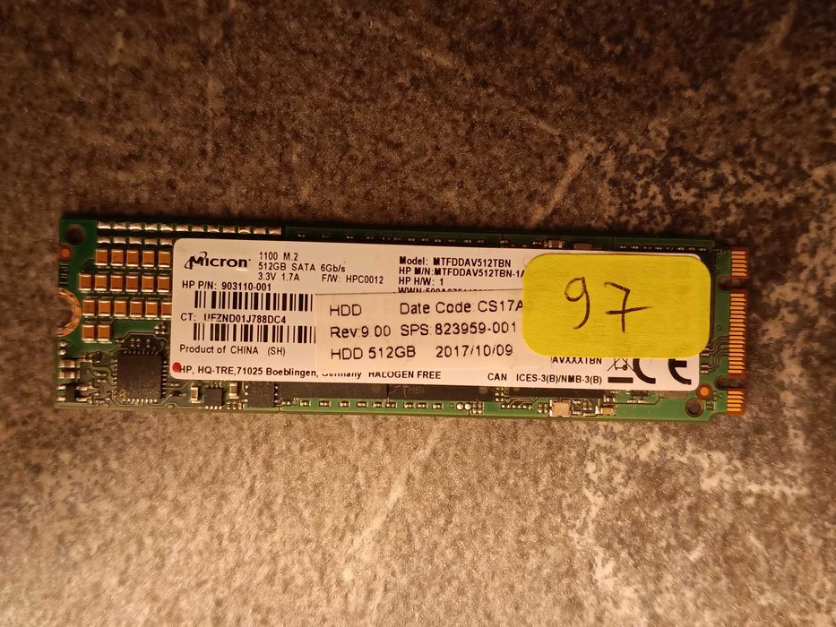 SSD Micron M.2 SATA de 512Gb