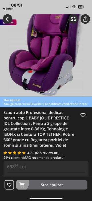 Scaun auto prestige