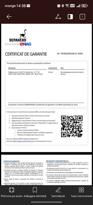 Tableta Lenovo Tab P12, 12.7" 3K, 8gb ram,  256 gb