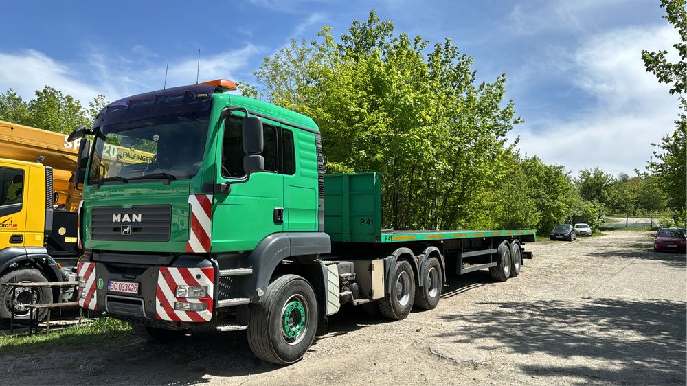 Inchiriez cap tractor 6x4 cu platforma dreapta Bacau