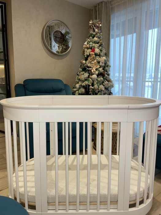 Patut oval alb lemn Azzura Design-Olalla