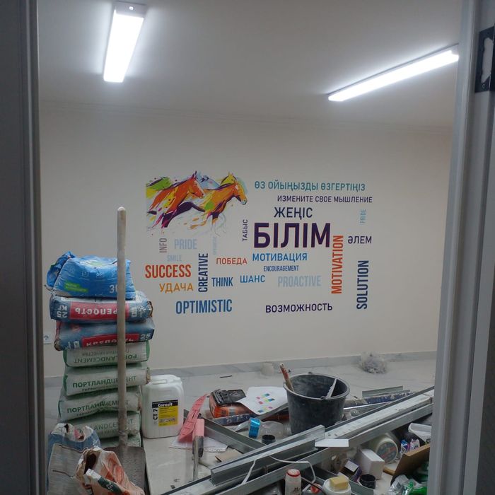 Рисунки на стенах.