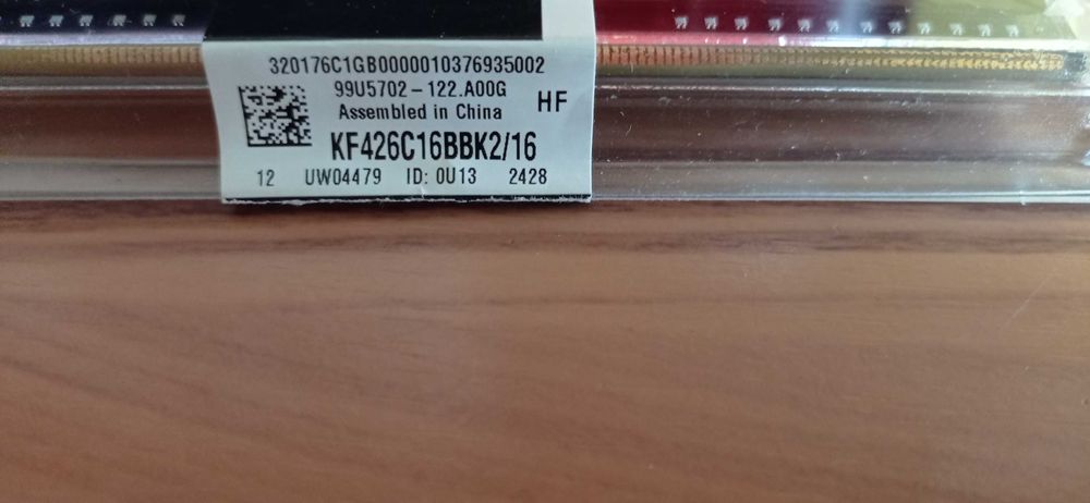 DDR4  2x8gb  Kingston fury 2666hz